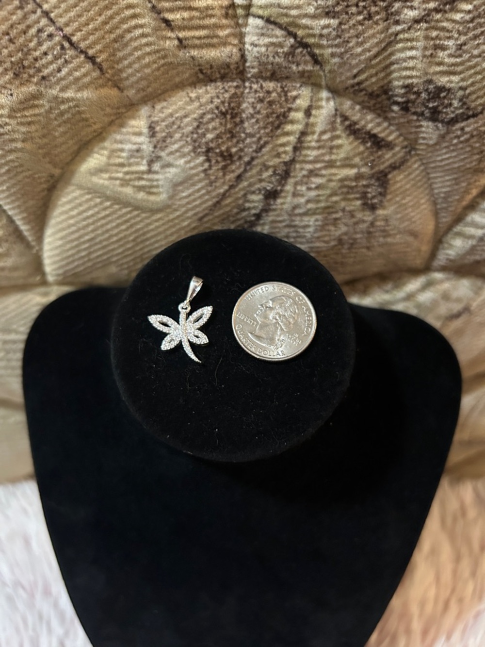 925 Sterling Silver Butterfly/Dragonfly Charm/Pendant - NEW